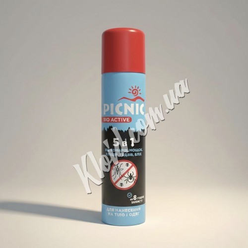 Аерозоль Picnic 5в1 від комарів та кліщів — захист до 8 годин, 125 мл