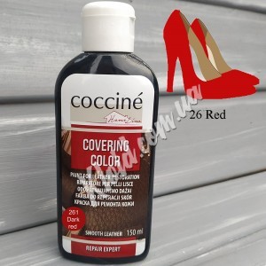Краска-корректор для ремонта гладкой кожи Красная Coccine Covering Color, 150 мл