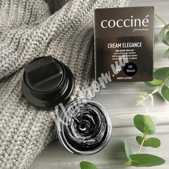 Крем для взуття чорний 02 Coccine Elegance 50 мл