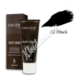 Нежный крем для обуви Coccine Velvet Cream Черный 02, 75 мл