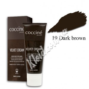 Нежный крем для обуви Coccine Velvet Cream Темно коричневый 19, 75 мл