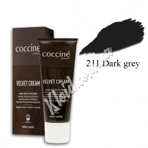 Нежный крем для обуви Coccine Velvet Cream Темно серый 211, 75 мл