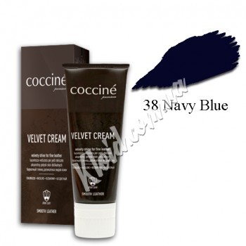 Ніжний крем для взуття Coccine Velvet Cream Темно синій 38, 75 мл
