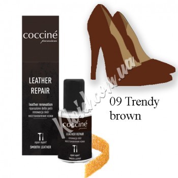 Коректор для ремонту гладкої шкіри Trendy brown 09 Coccine leather repair, 10 мл