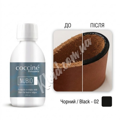 Фарба для країв та торців шкіри Coccine NUBIO Чорна 02, 200 мл