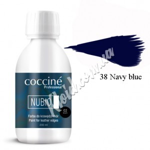 Краска для краев и торцов кожи Coccine NUBIO Темно синий 38, 200 мл