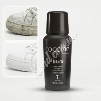 Біла крем-фарба для взуття та підошви Coccine Bianco, 75 мл