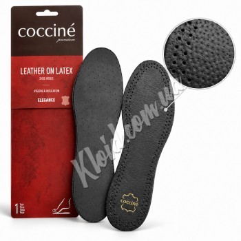 Чорні шкіряні устілки для взуття Coccine Leather on Latex Чорні шкіряні устілки для взуття Coccine Leather on Latex