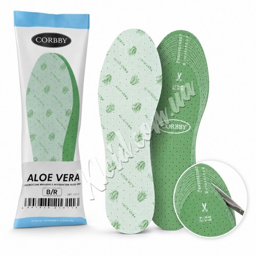 Ароматизовані вирізні устілки для взуття Corbby Aloe Vera 35-45