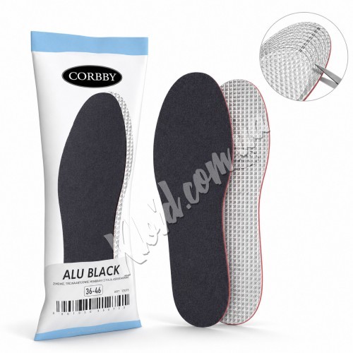Зимові тришарові устілки з фольгою Corbby Alu чорні 35-45