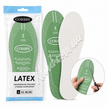 Вирізні устілки для взуття від запаху Corbby Latex 35-45 Вирізні устілки для взуття від запаху Corbby Latex 35-45