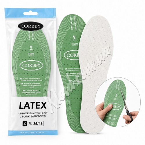 Вирізні устілки для взуття від запаху Corbby Latex 35-45
