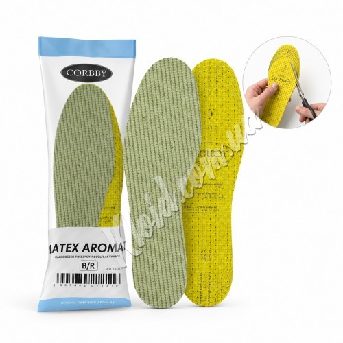 Ароматизовані устілки для взуття Corbby Latex Aromat 35-45