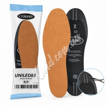 Шкіряні устілки з активованим вугіллям Corbby Unileder 35-45 Шкіряні устілки з активованим вугіллям Corbby Unileder 35-45