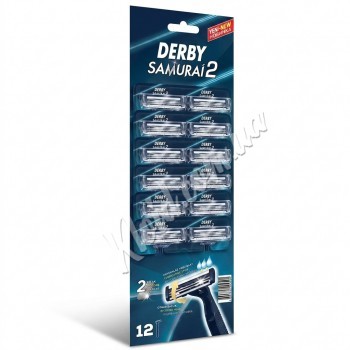 Одноразові станки для гоління Derby Samurai 2, 12 шт Одноразові станки для гоління Derby Samurai 2, 12 шт
