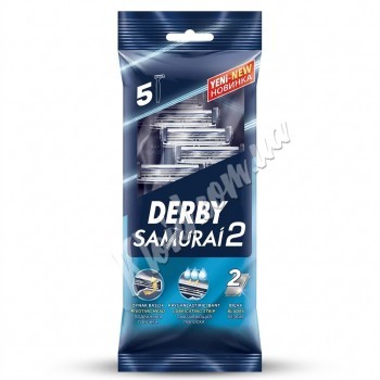 Одноразові станки для гоління Derby Samurai 2, 5 шт Одноразові станки для гоління Derby Samurai 2, 5 шт