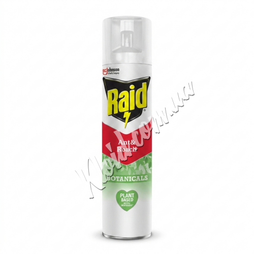 Аерозоль від комах, що повзають Raid Botanicals Ant&Roach, 300 мл