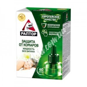 Жидкость от комаров без запаха Раптор, 60 ночей
