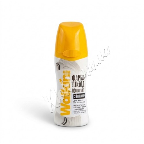 Біла фарба-ліквід для взуття та підошви Walkin Active Liquid Paint, 75 мл