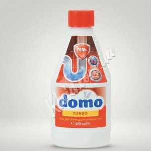 Гель для прочищення зливних труб DOMO Turbo, 600 мл