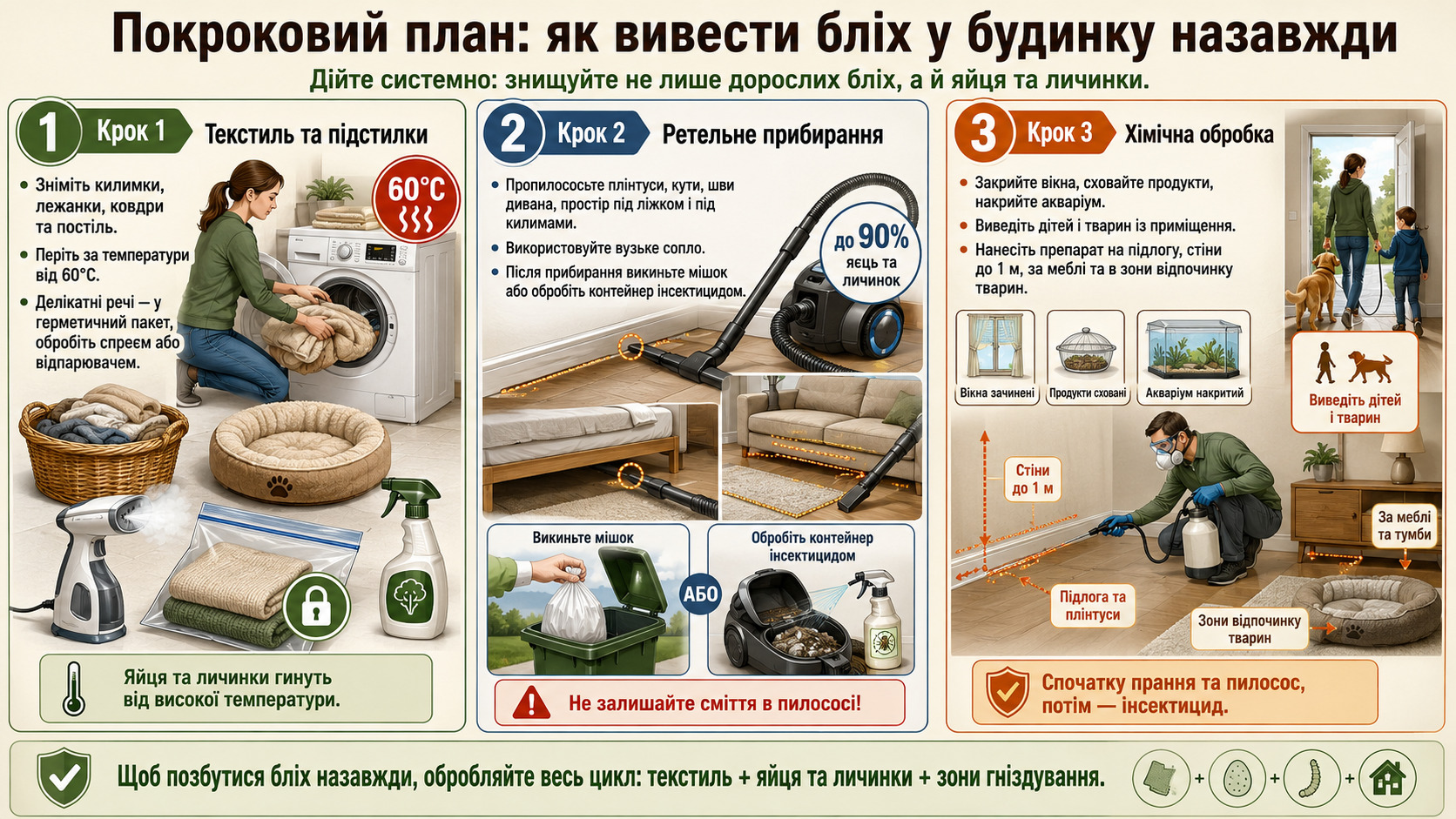 Професійна боротьба з бліхами в квартирі та захист від комах